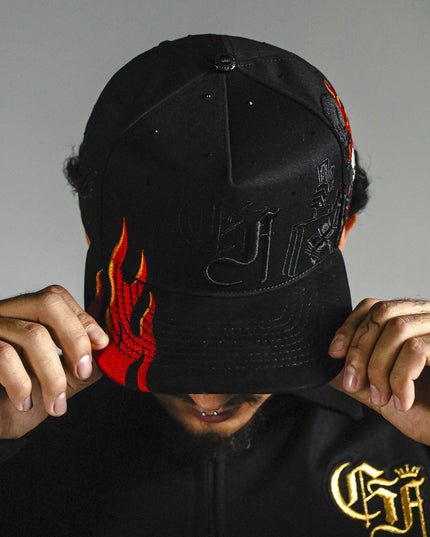 SKULL ROOSTER FLAMES